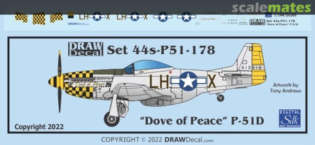 Boxart “Dove of Peace” P-51D 44-P51-178 Draw Decal