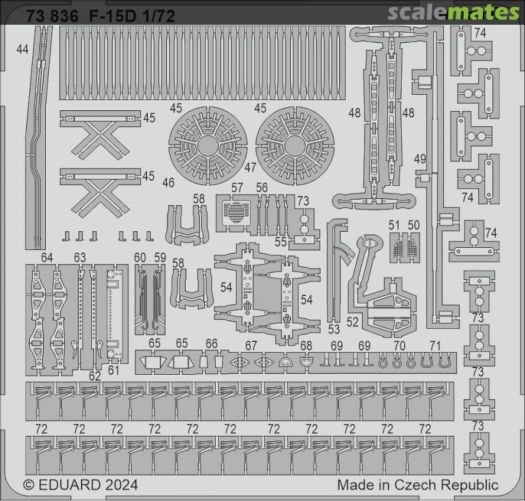 Boxart F-15D detail set 73836 Eduard