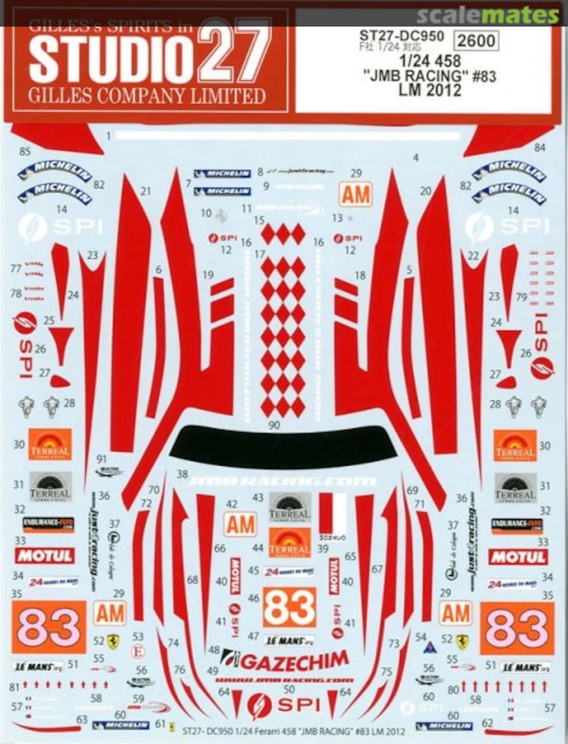 Boxart Ferrari 458 ST27-DC950 Studio27