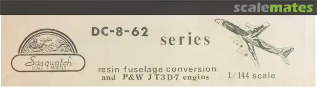 Boxart Douglas DC-8-62 fuselage and engines SQ-64 Sasquatch