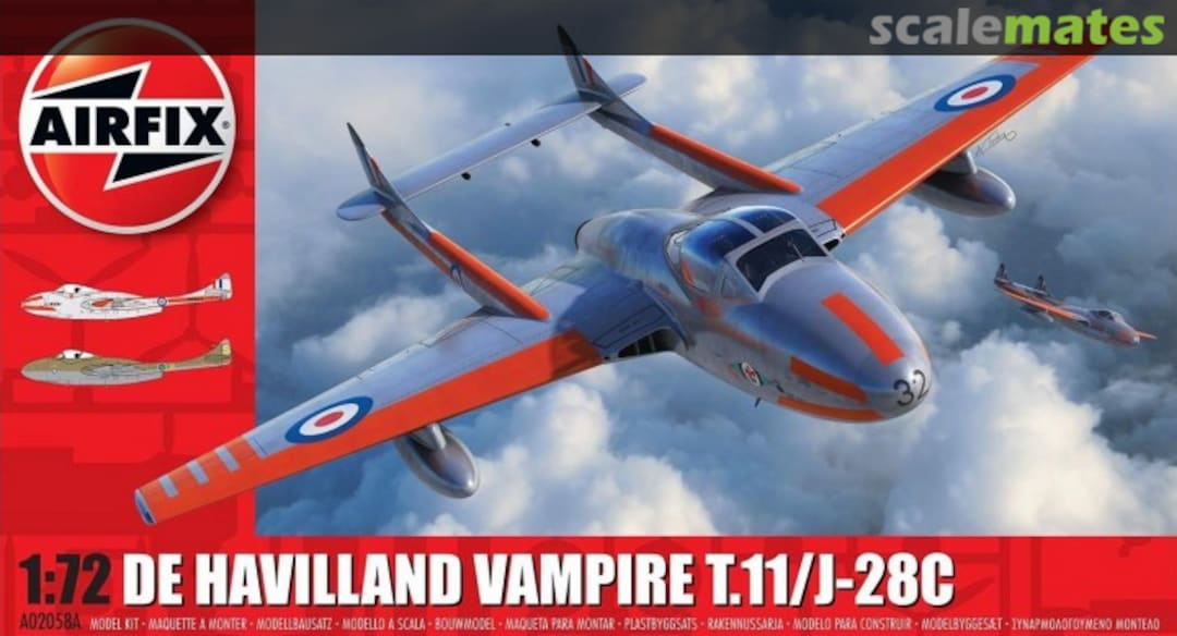 Boxart De Havilland Vampire T.11/J-28C A02058A Airfix