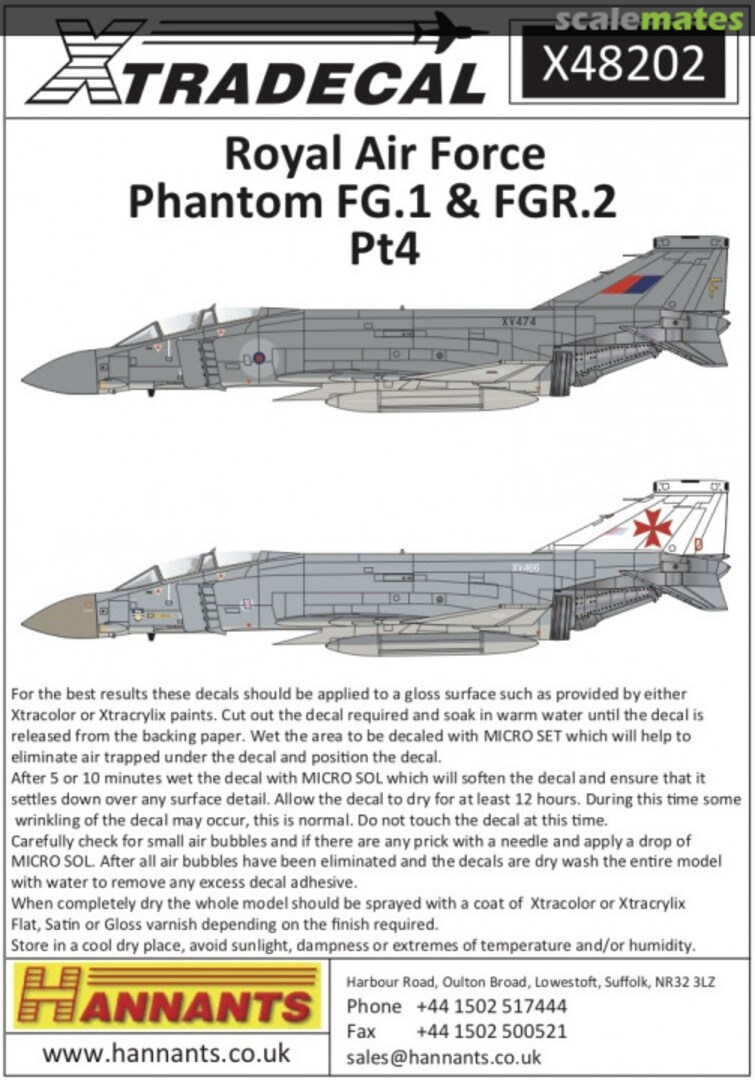 Boxart Royal Air Force Phantom FG.1 & FGR.2 Pt4 X48202 Xtradecal