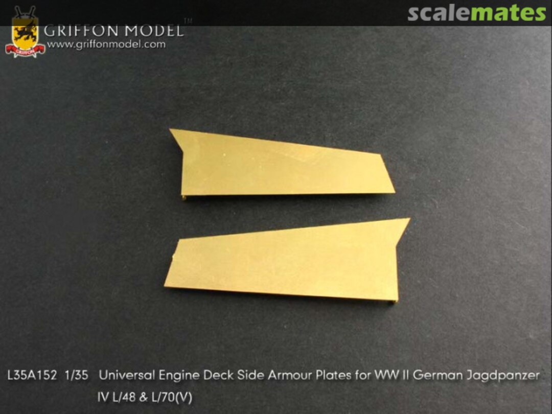 Boxart Universal Engine Deck Side Armour Plates for WW II German Jagdpanzer IV L/48 & L/70(V) L35A152 Griffon Model