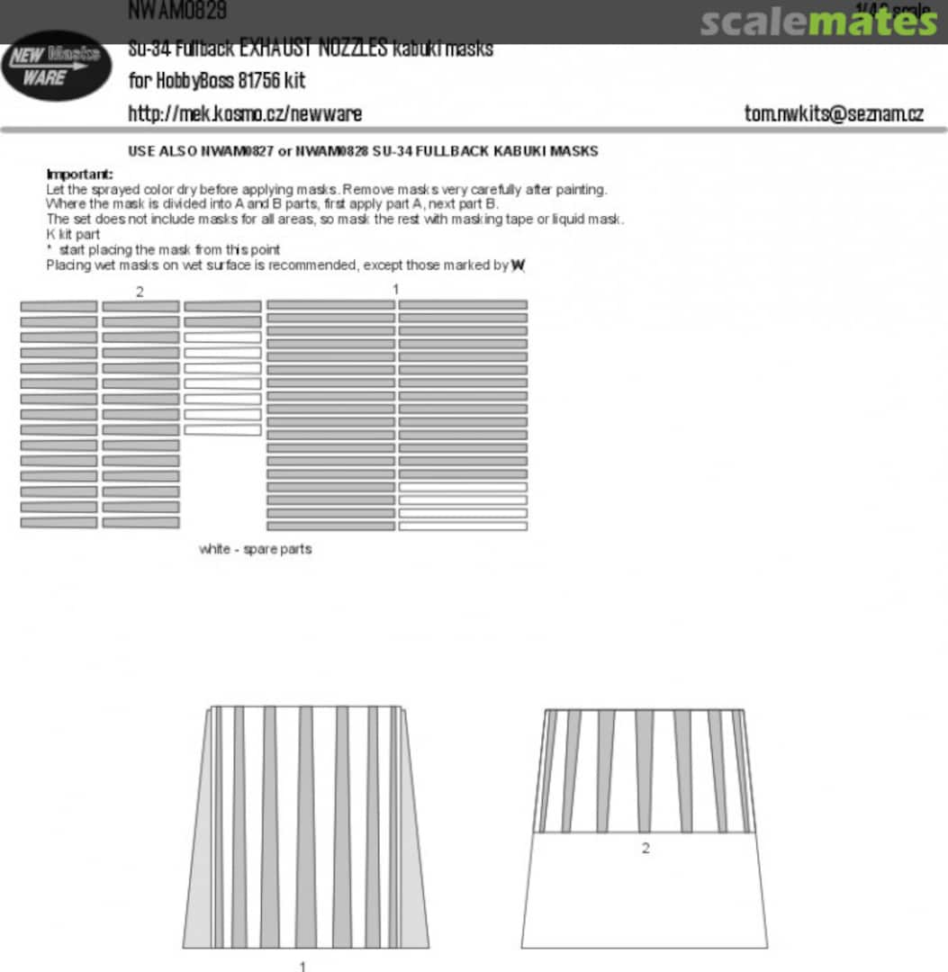 Boxart Su-34 Fullback - Exhaust Nozzles NWAM0829 New Ware