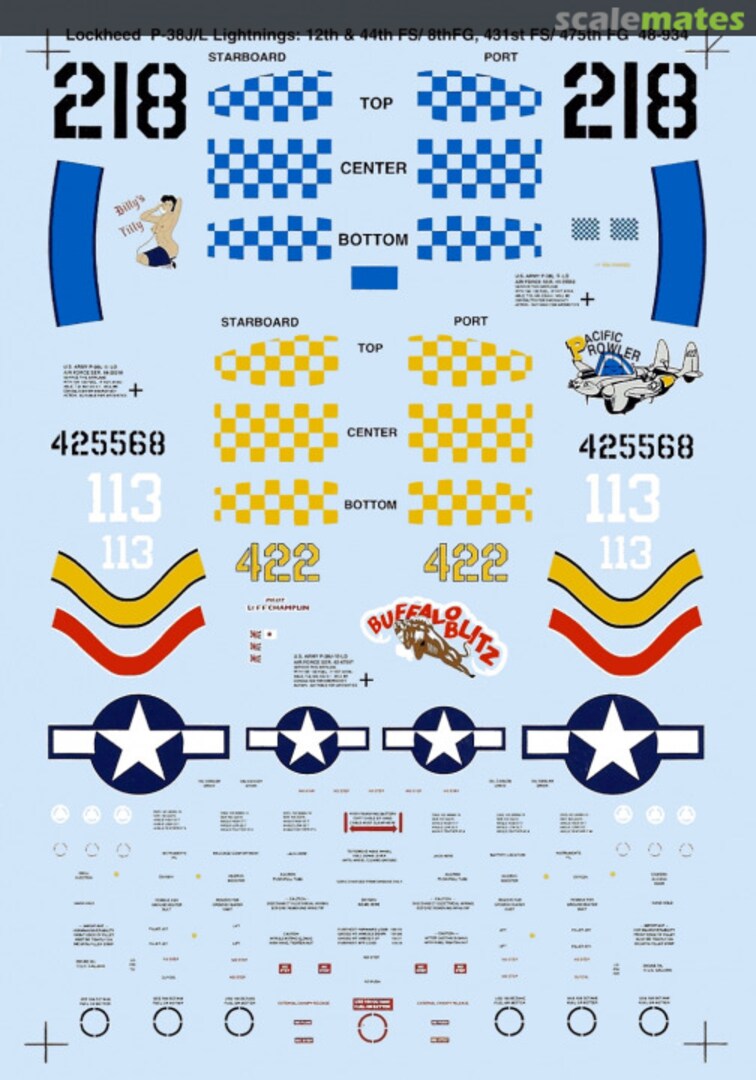 Boxart P-38J/L Lightnings 48-0934 Microscale