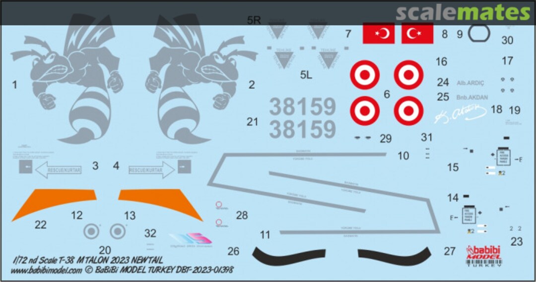 Boxart T-38M Talon 121.sq. 2023 New Agressor Paint dbt-01398 Babibi model