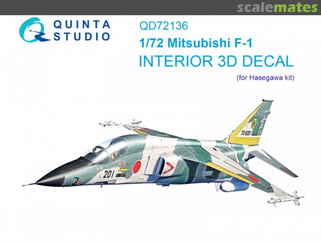 Boxart Mitsubishi F-1 interior 3D decals QD72136 Quinta Studio