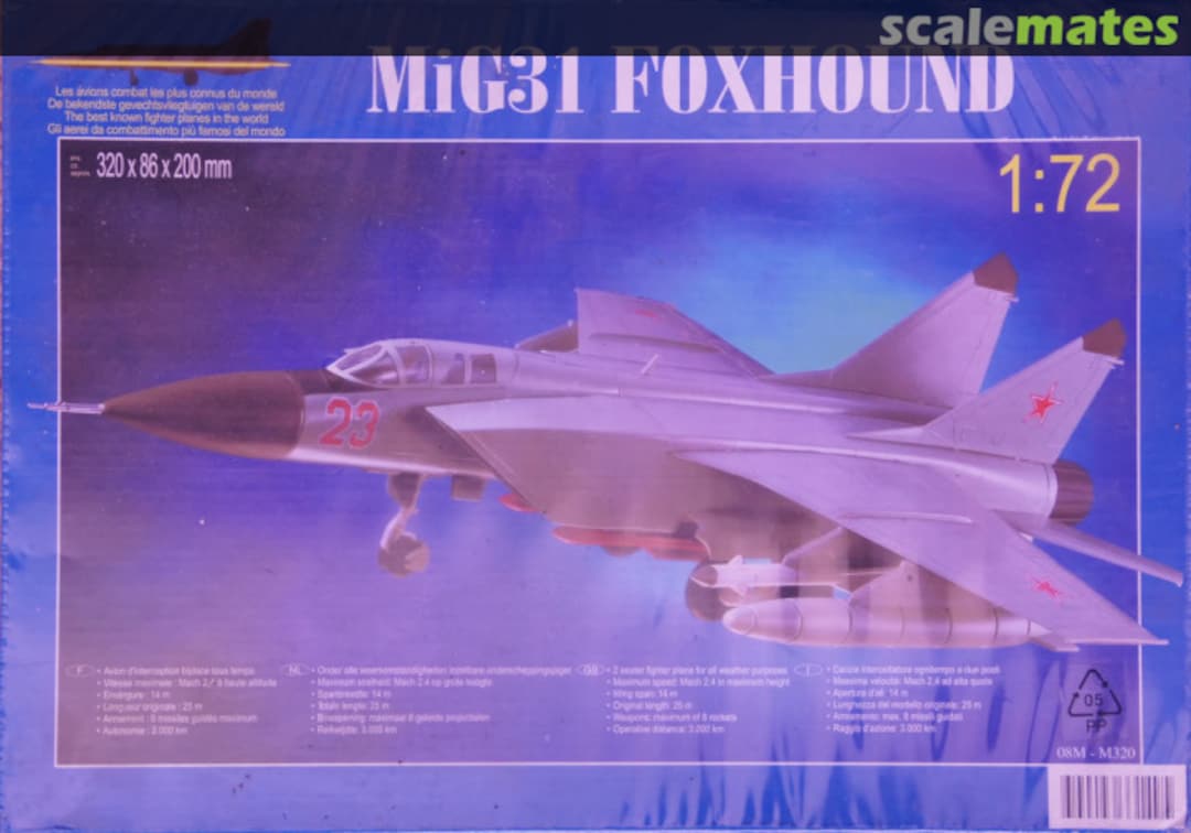 Boxart Mikoyan-Gurevich MiG-31 08M-M320 Padgett Bros.