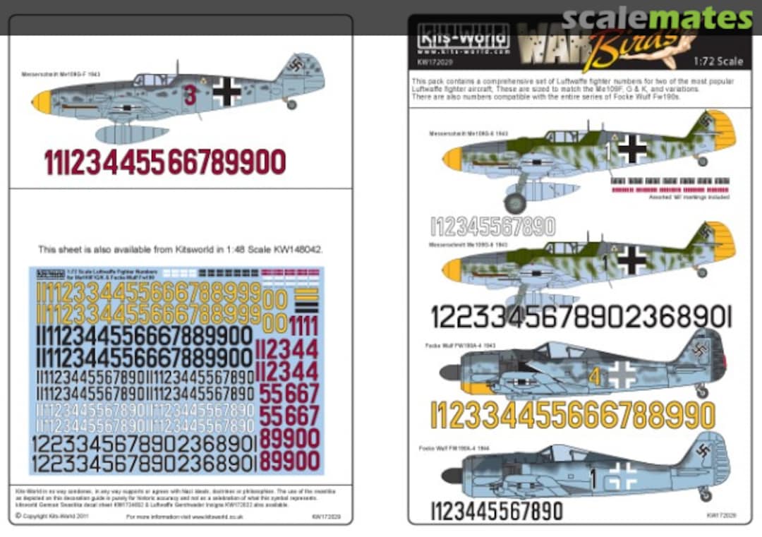 Boxart Luftwaffe Fighter Numbers KW172029 Kits-World