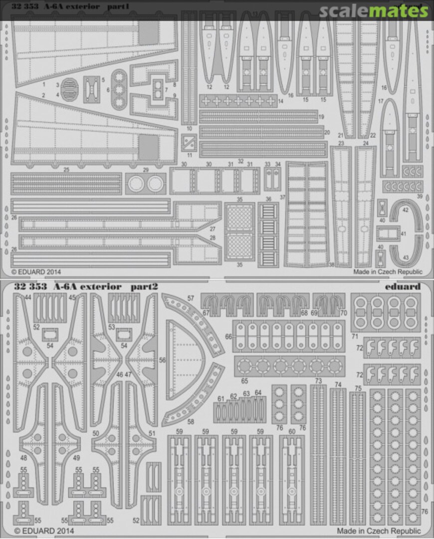 Boxart A-6A exterior - Trumpeter - 32353 Eduard