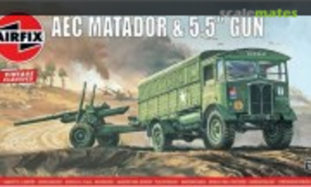 1:76 AEC Matador &amp; 5.5&quot; Gun (Airfix A01314V)