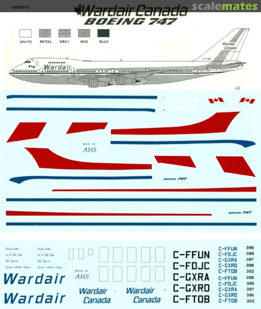 Boxart Boeing 747 AHS2012 Airline Hobby Supplies