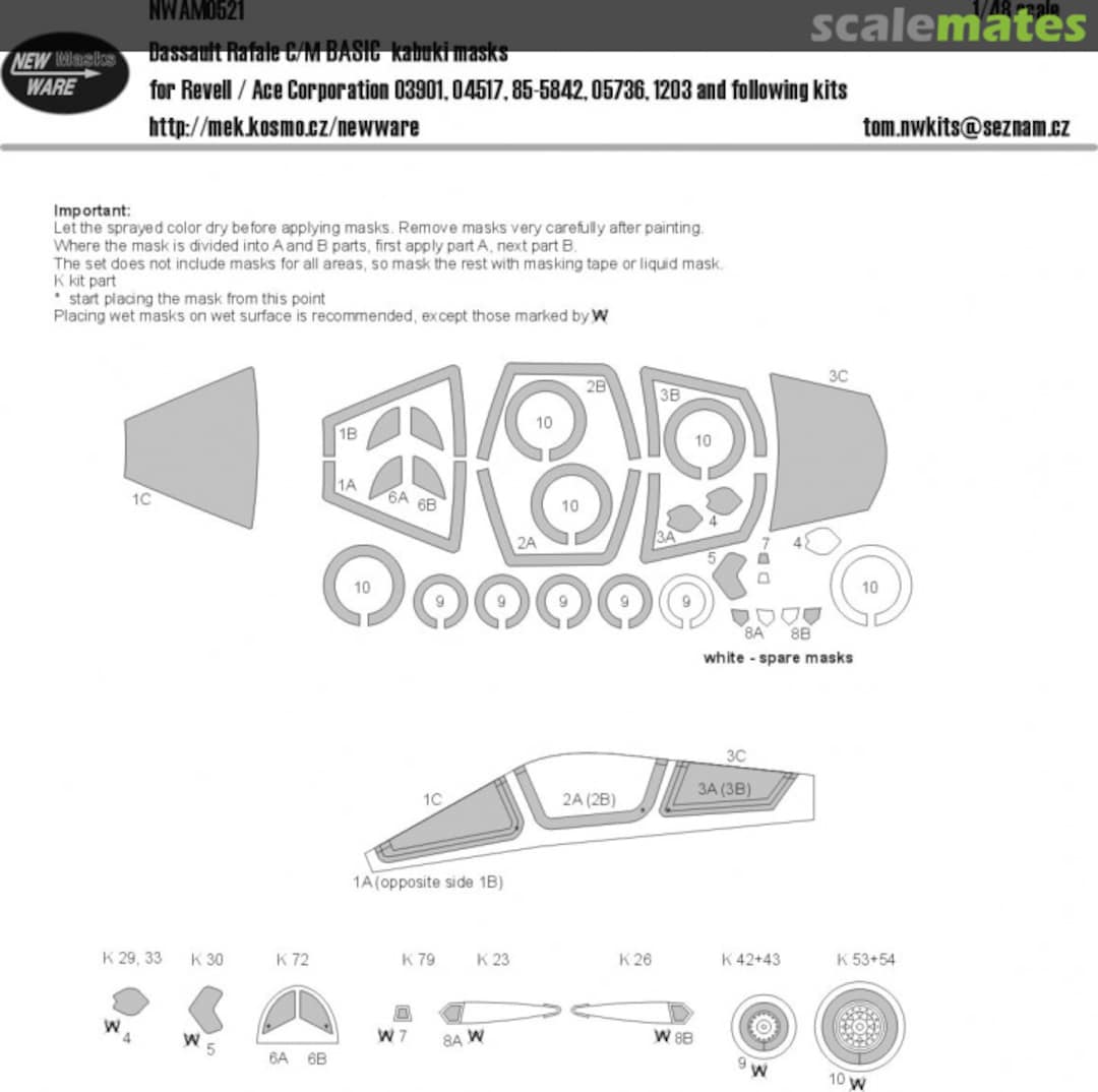 Boxart Dassault Rafale C/M BASIC kabuki masks NWAM0521 New Ware
