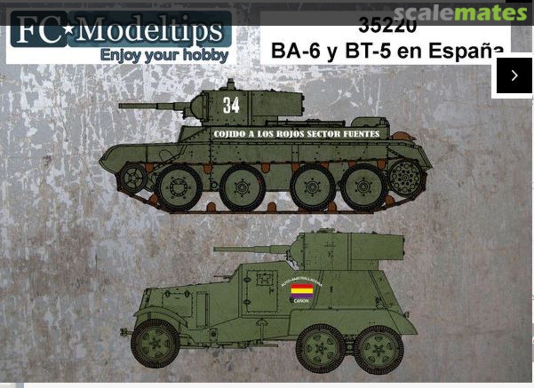 Boxart BA-6 and BT-5 decals 35220 FC Modeltips