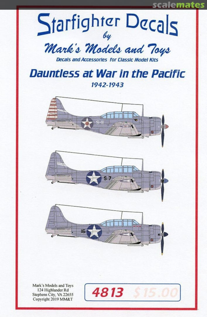 Boxart Dauntless at War in the Pacific 4813 Starfighter Decals