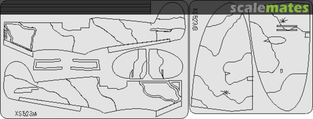 Boxart Spitfire Camouflage Scheme B XS523 Eduard
