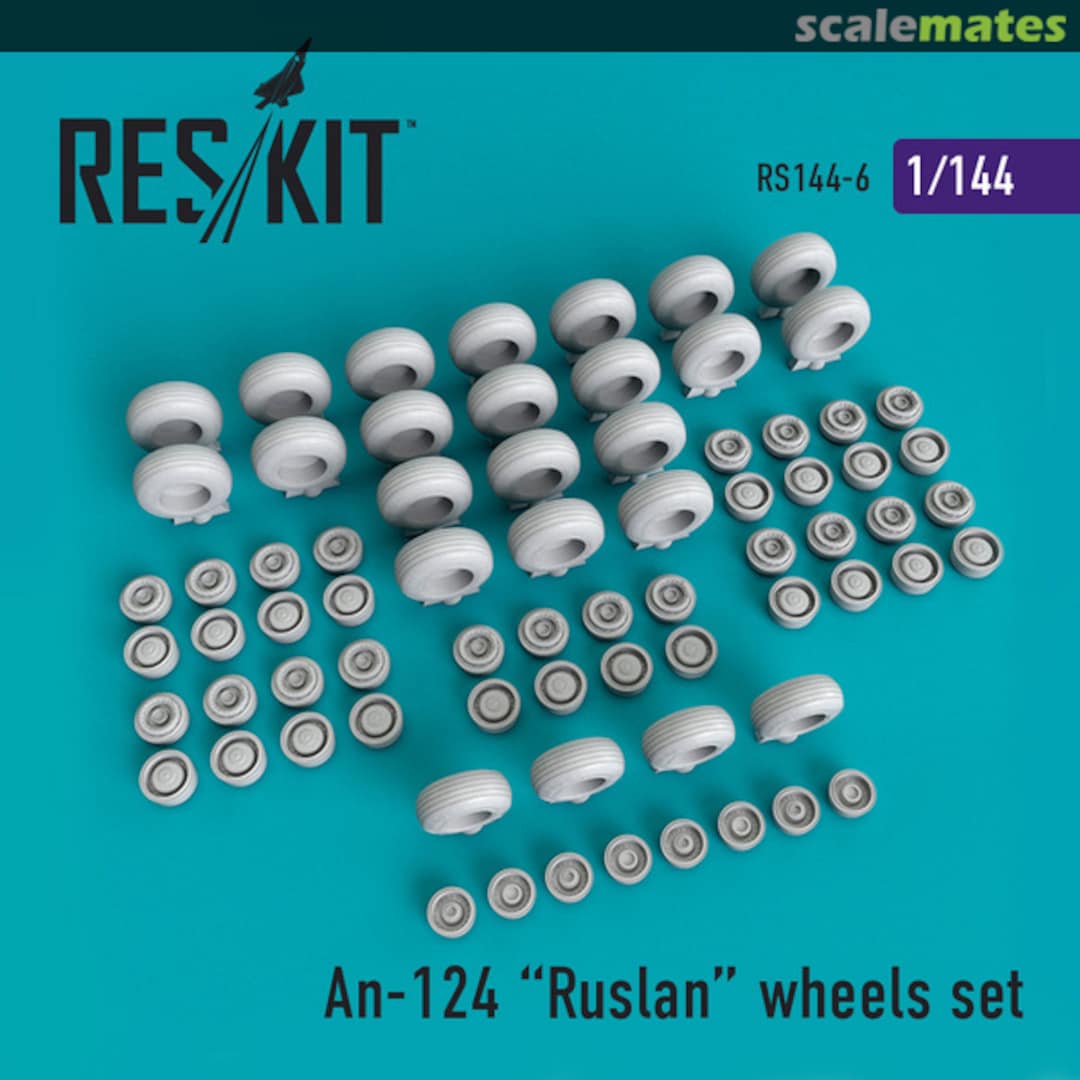 Boxart An-124 Ruslan - wheels set RS144-0006 ResKit