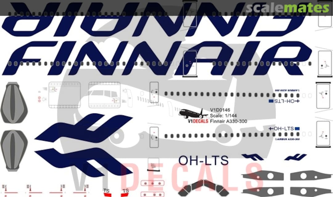 Boxart Finnair Airbus A330-300 V1D0146-144 V1 Decals