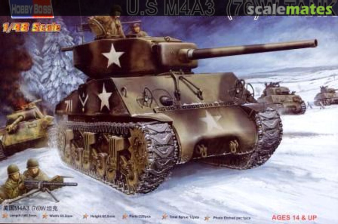 Boxart M4A3 (76)W Tank 84805 HobbyBoss