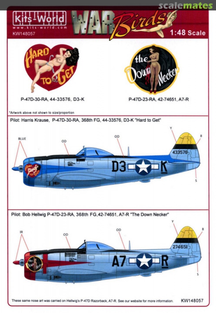 Boxart P-47D Thunderbolts KW148057 Kits-World