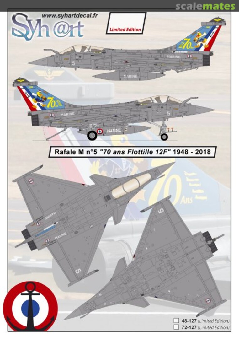 Boxart Rafale M #5 "70 years Flottille 12F" 2018 72-127 Syhart