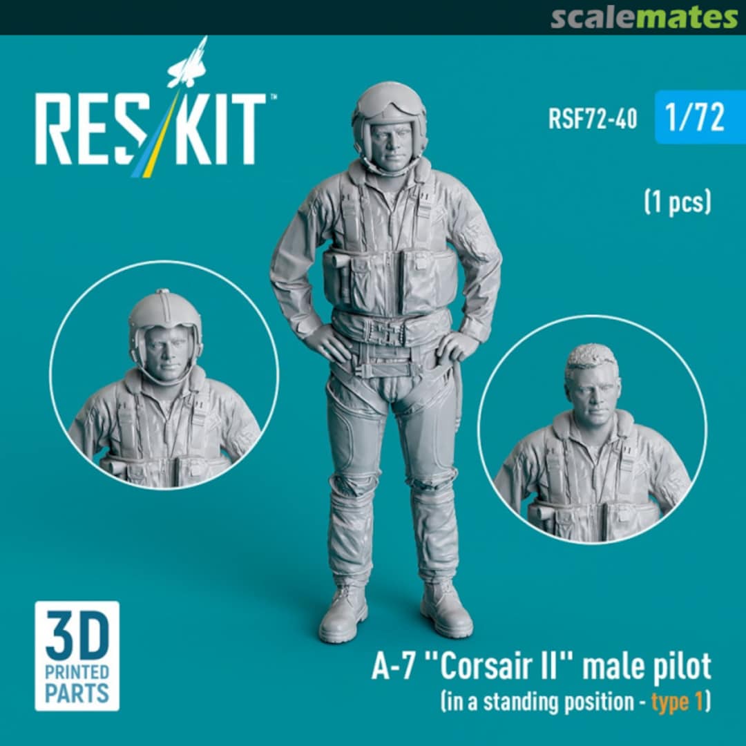 Boxart A-7 Corsair II male pilot (in a standing position - type 1) (1 pcs) RSF72-0040 ResKit