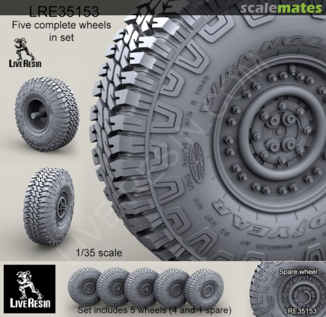 Boxart Wrangler/Good Year 37" MT/R tire and wheels set LRE-35153 Live Resin