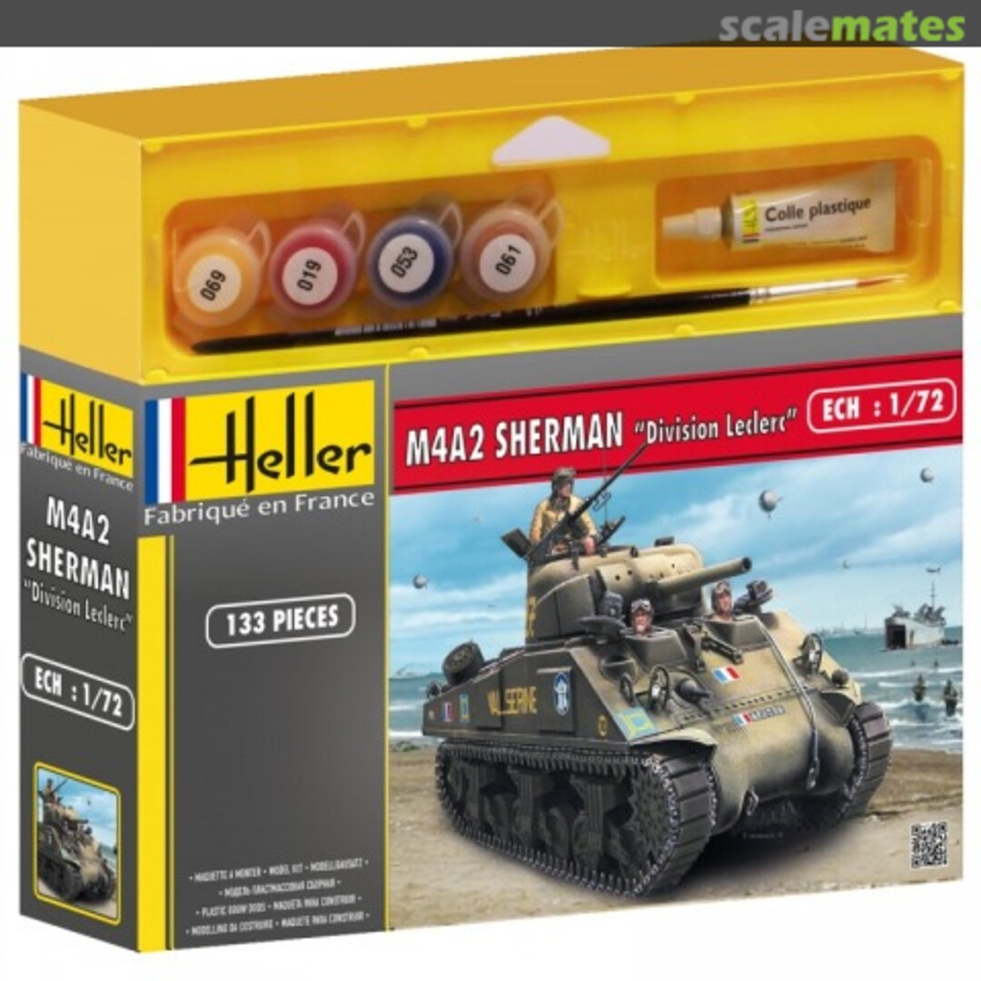 Boxart M4A2 Sherman "Division Leclerc" 49894 Heller