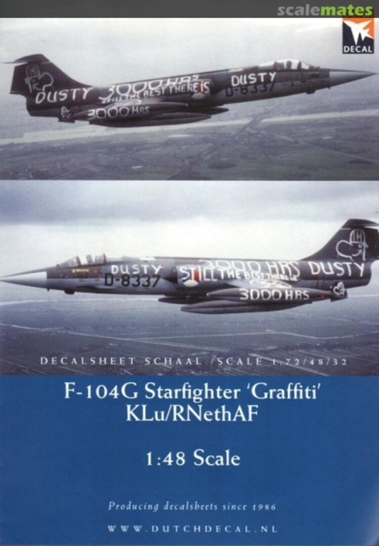 Boxart F-104G Starfighter 'Graffiti' RNethAF 48046 Dutch Decal