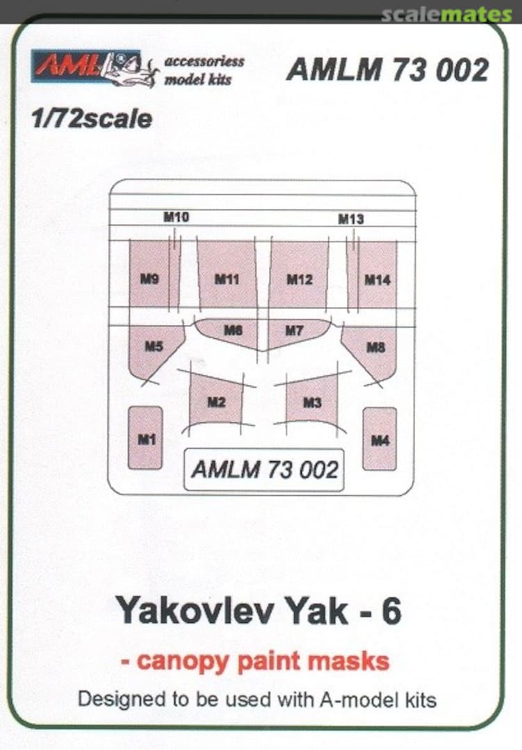 Boxart Yakovlev Yak-6 paint mask AMLM 73 002 AML