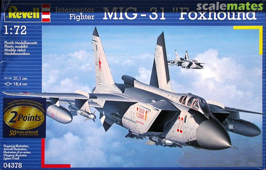 Boxart Interceptor/Fighter MiG-31 "Foxhound" 04378 Revell