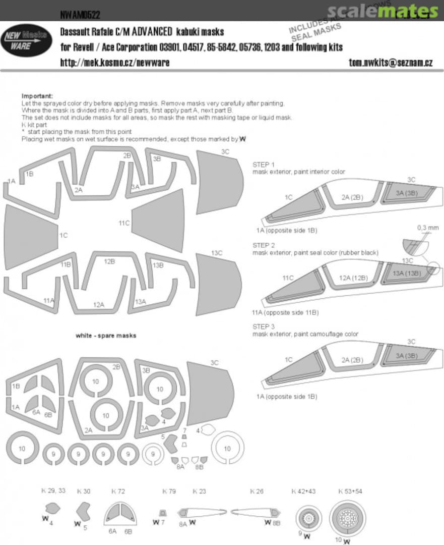 Boxart Dassault Rafale C/M ADVANCED kabuki masks nwam0522 New Ware