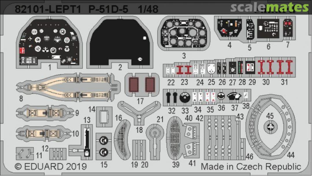 Boxart P-51D-5 PE-set 82101-LEPT Eduard