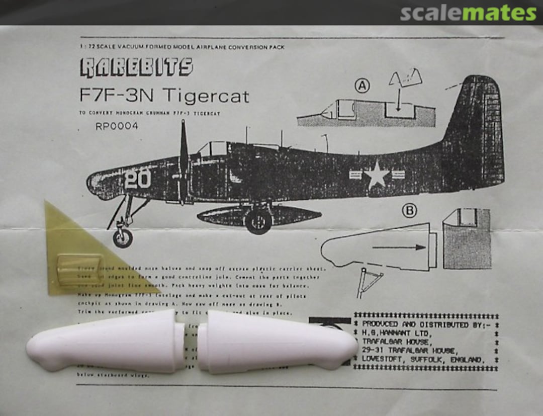 Boxart F7F-3N Tigercat RP0004 RarePlane