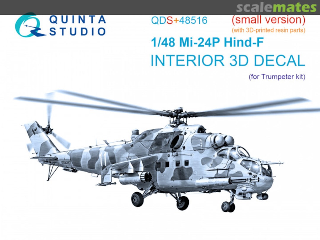 Boxart Mi-24P Hind-F interior 3D decals QDS+48516 Quinta Studio