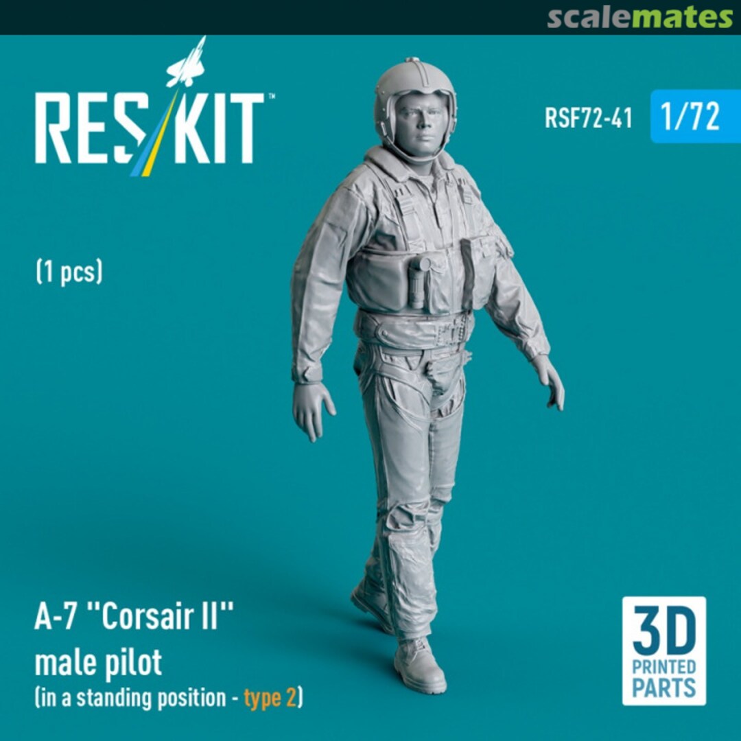 Boxart A-7 Corsair II male pilot (in a standing position - type 2) (1 pcs) RSF72-0041 ResKit