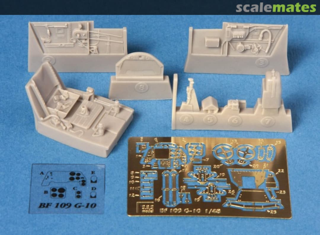 Boxart Messerschmitt Bf-109G-10 Cockpit set 48016 SBS Model