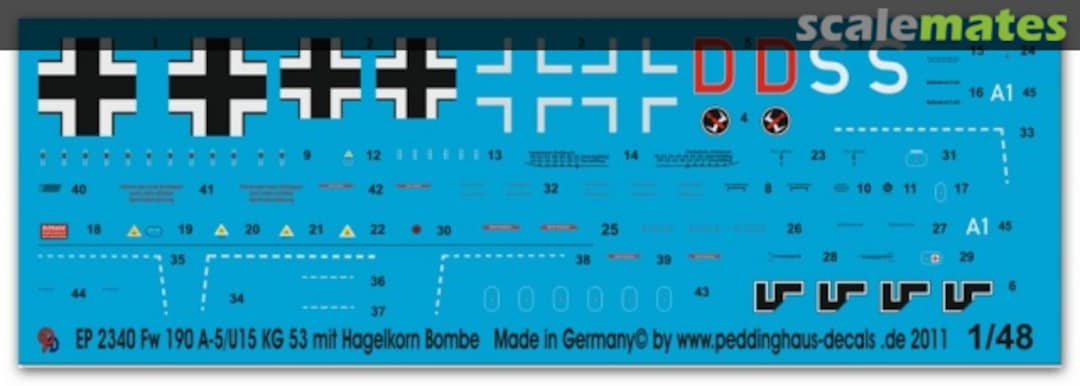 Boxart Fw 190 A-5/U15 EP 2340 Peddinghaus-Decals