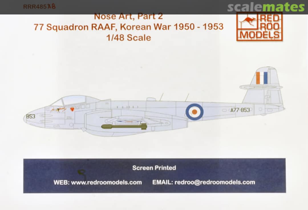 Boxart 77 Squadron RAAF Korean War 1950-1953 RRD4858 Red Roo Models