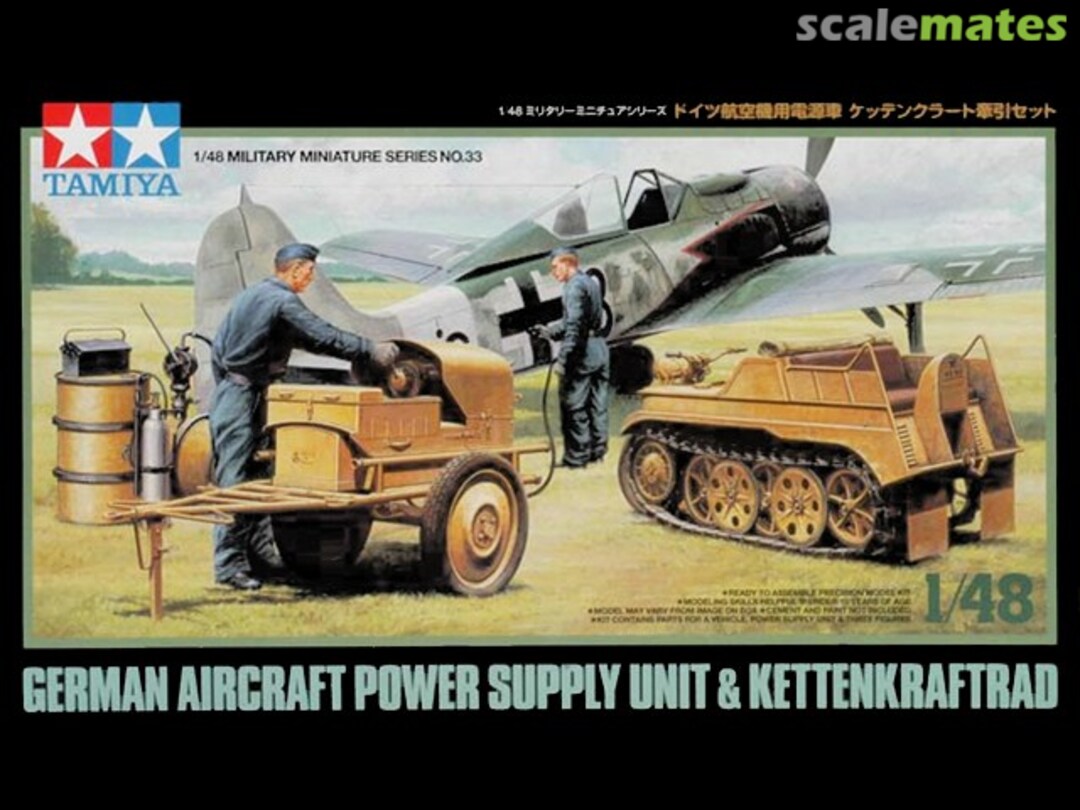 Boxart German Aircraft Power Supply Unit & Kettenkraftrad 32533 Tamiya