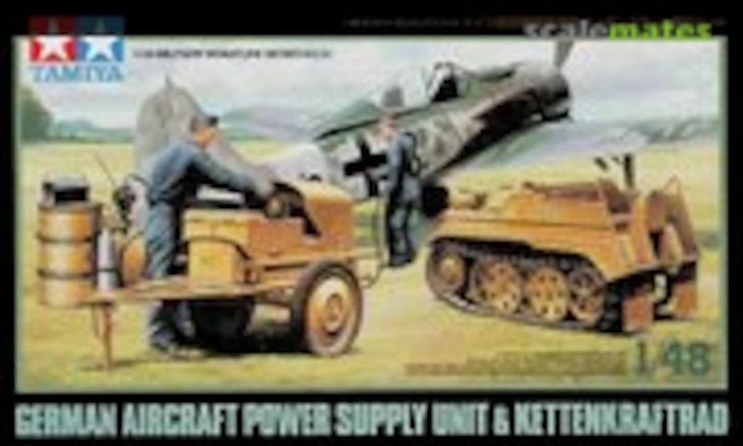 1:48 German Aircraft Power Supply Unit &amp; Kettenkraftrad (Tamiya 32533)