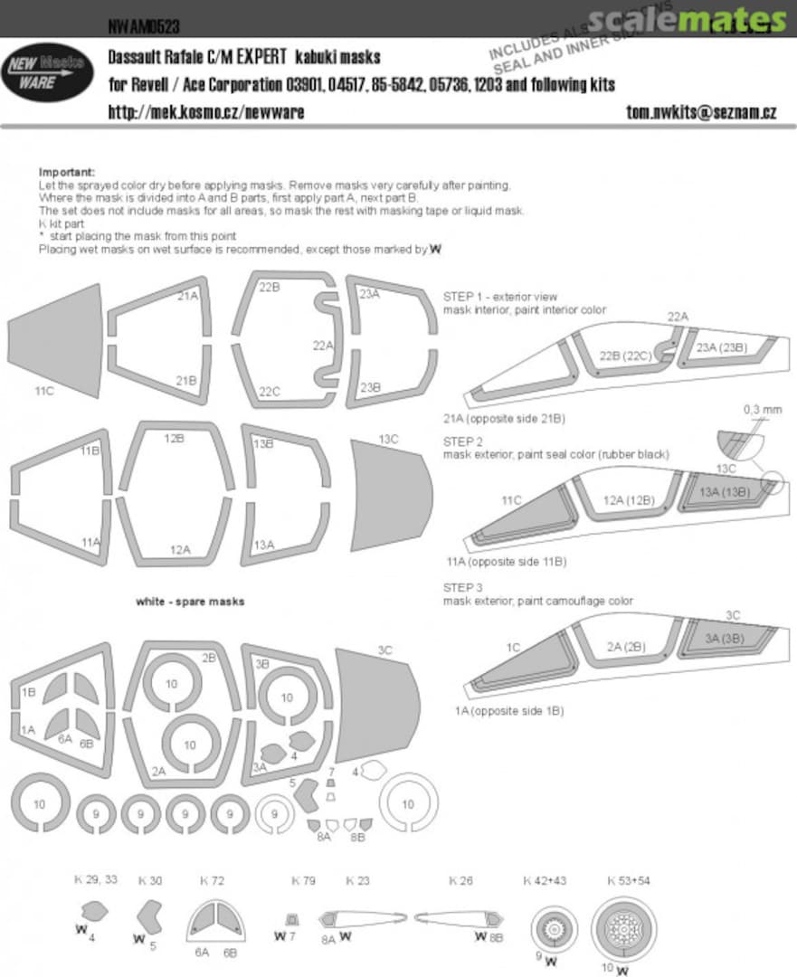 Boxart Dassault Rafale C/M EXPERT kabuki masks NWAM0523 New Ware