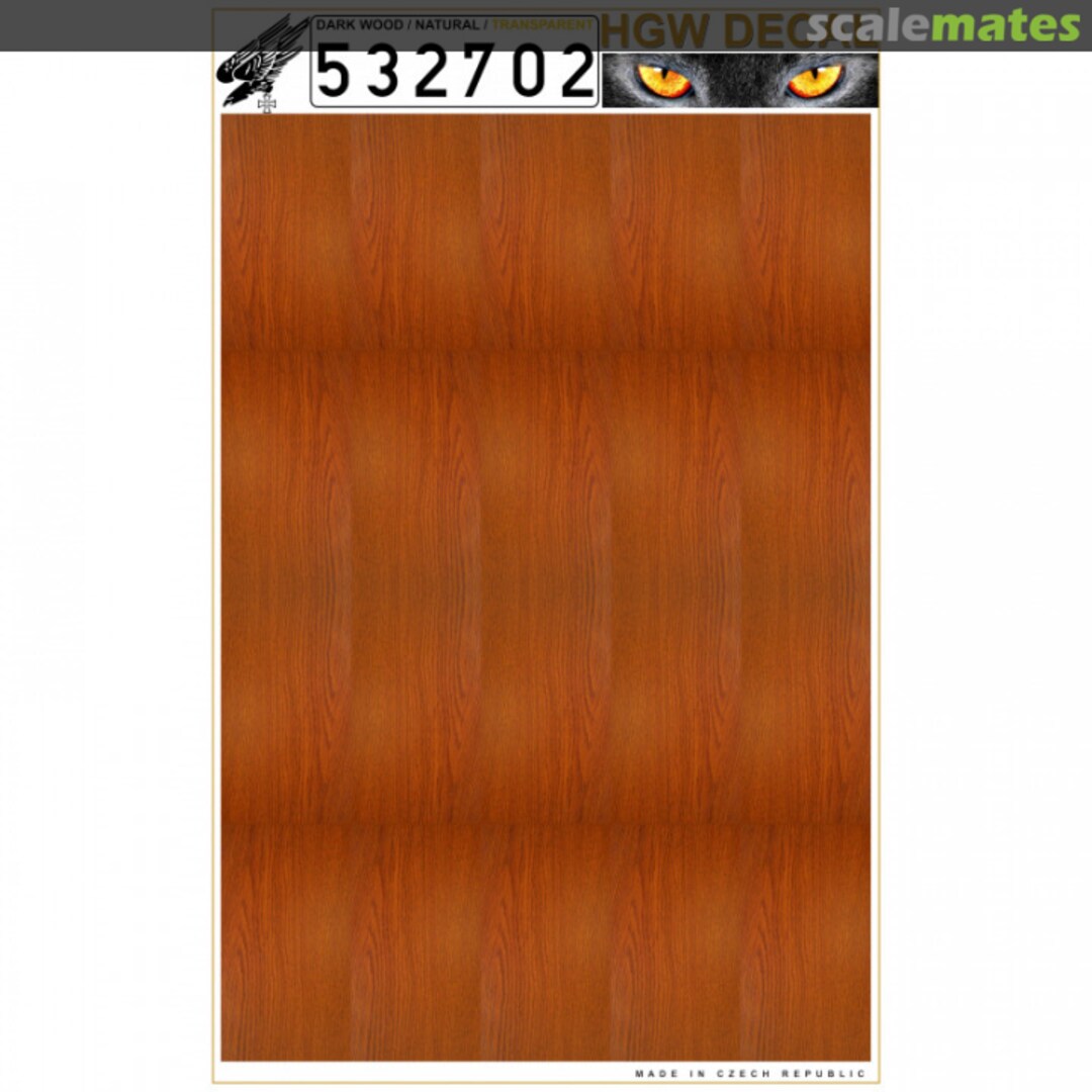 Boxart Natural Dark Wood transparent no grid sheet: A4 532702 HGW Models