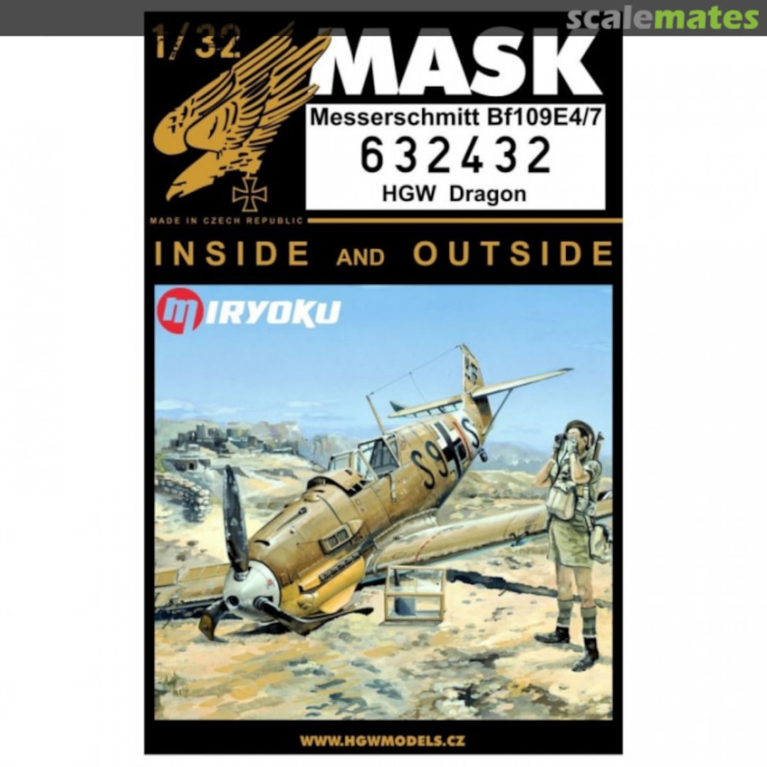 Boxart Bf109E-4/7 - Masks - Dragon / Cyber Hobby - 632432 HGW Models