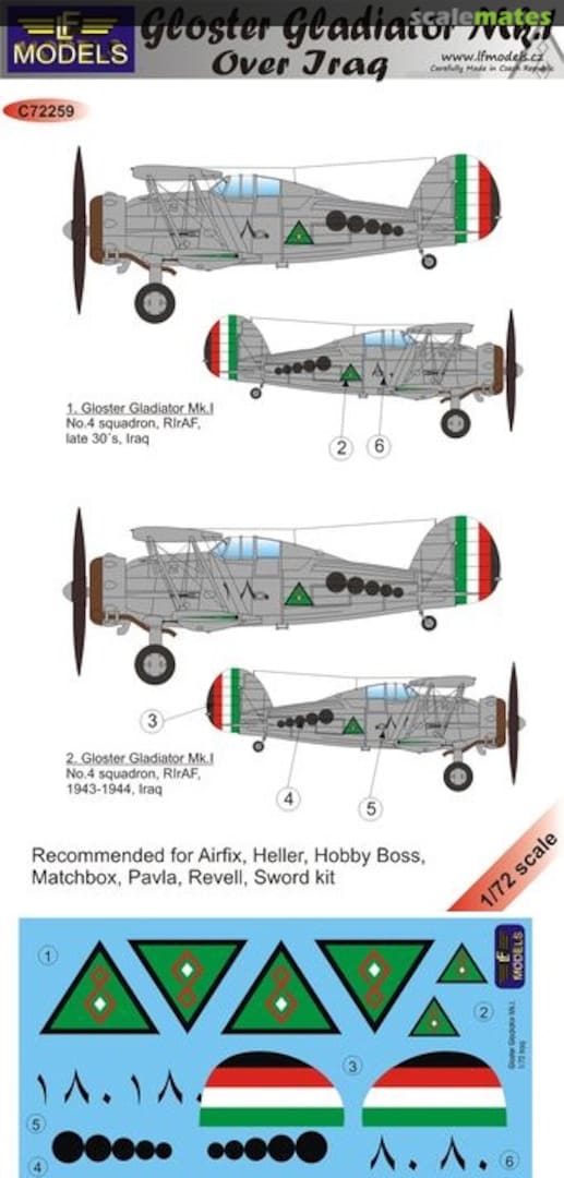 Boxart Gloster Gladiator Mk.1 C72259 LF Models