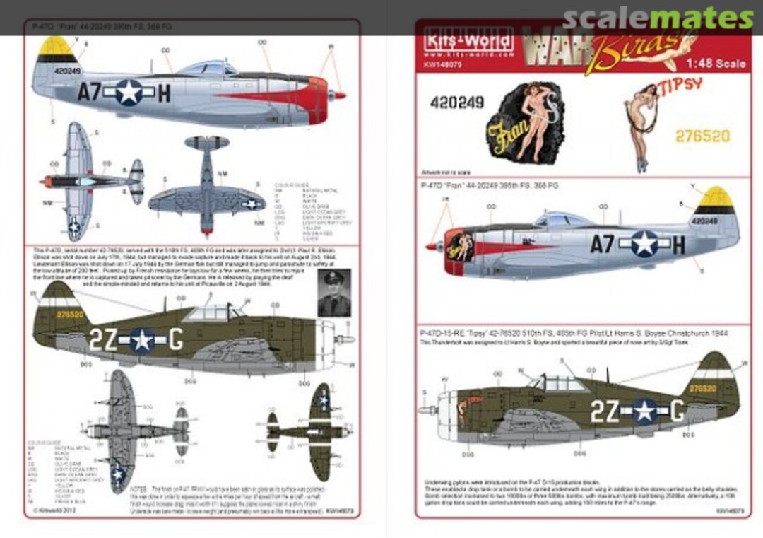 Boxart P-47D Thunderbolts KW148079 Kits-World