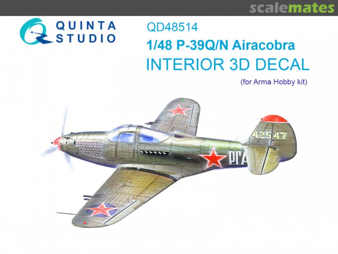 Boxart P-39Q/N Airacobra interior 3D decals QD48514 Quinta Studio