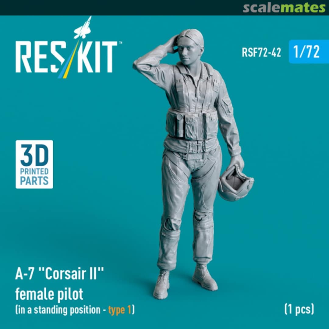 Boxart A-7 Corsair II female pilot (in a standing position - type 1) (1 pcs) RSF72-0042 ResKit