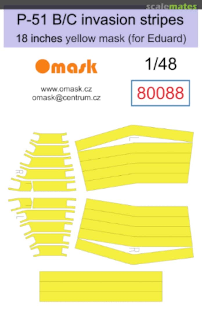 Boxart P-51 B/C invasion stripes 80088 Omask