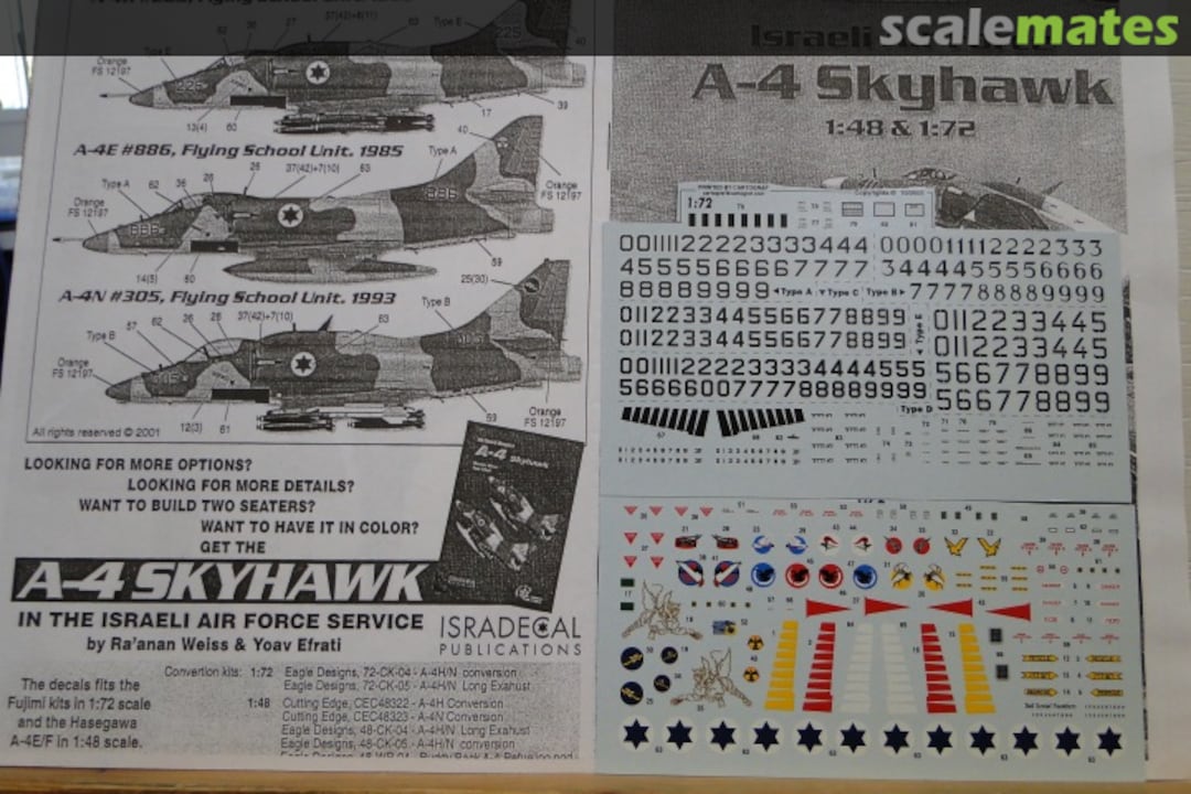 Boxart Israeli Air Force A-4 E/H/N Skyhawk IAF 17 IsraDecal Studio